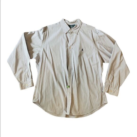 Mens Ralph Lauren button down striped dress shirt. - Picture 1 of 5